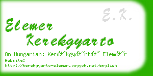 elemer kerekgyarto business card